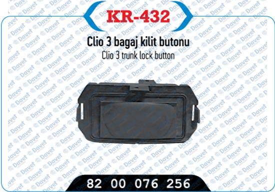 KAYA KR-432 Bagaj Acma Kilit Butonu Megane Ii-Clio Iii